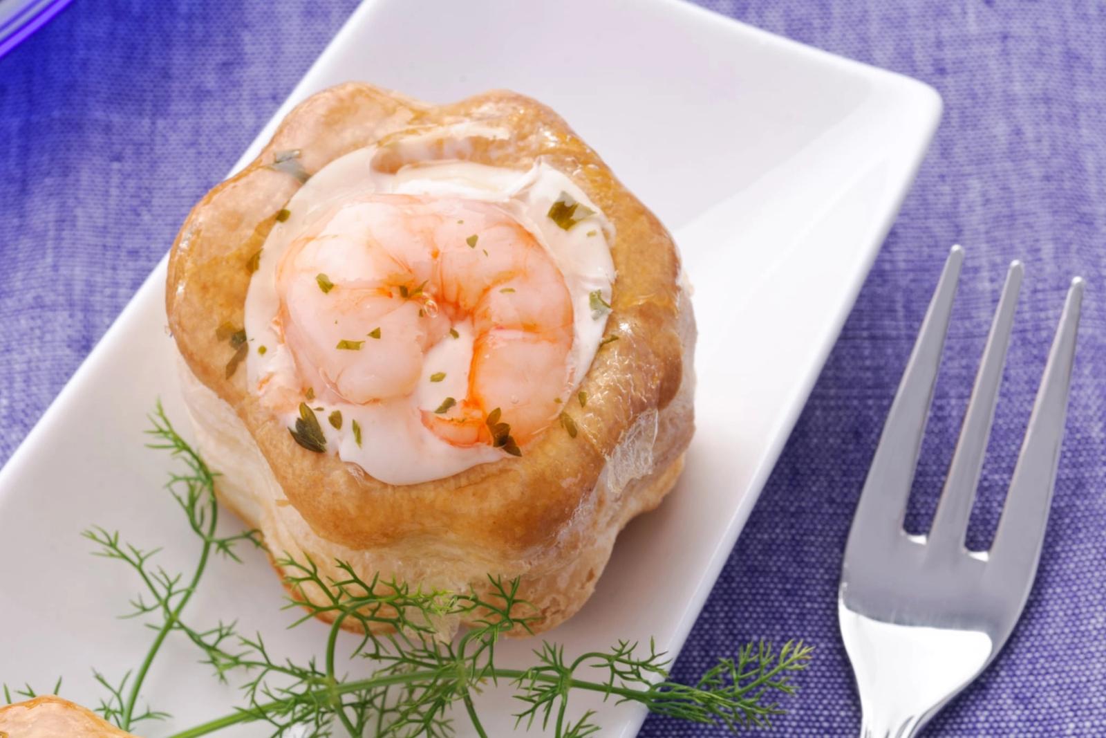 Vol-au-vent aux crevettes