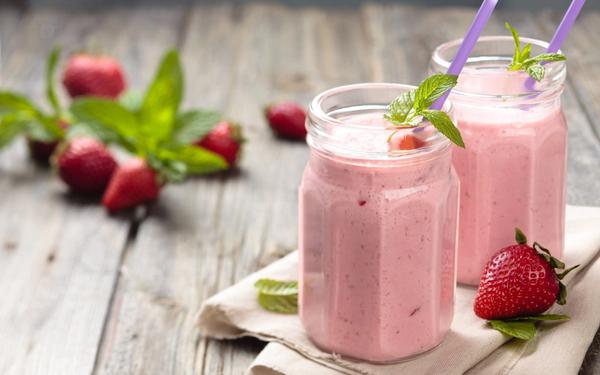 Recette milk-shake à la fraise