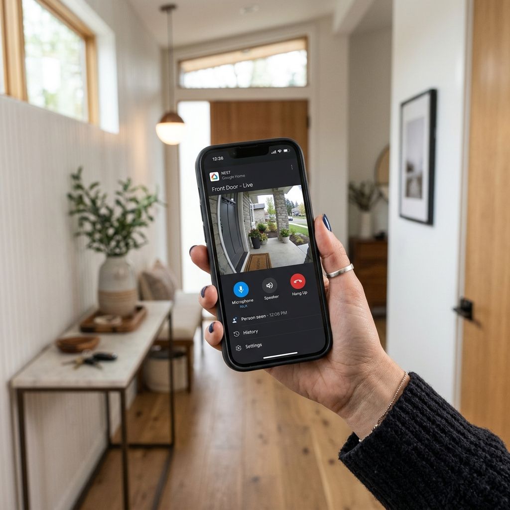 Owner adjusting Ring doorbell app notification settings on smartphone