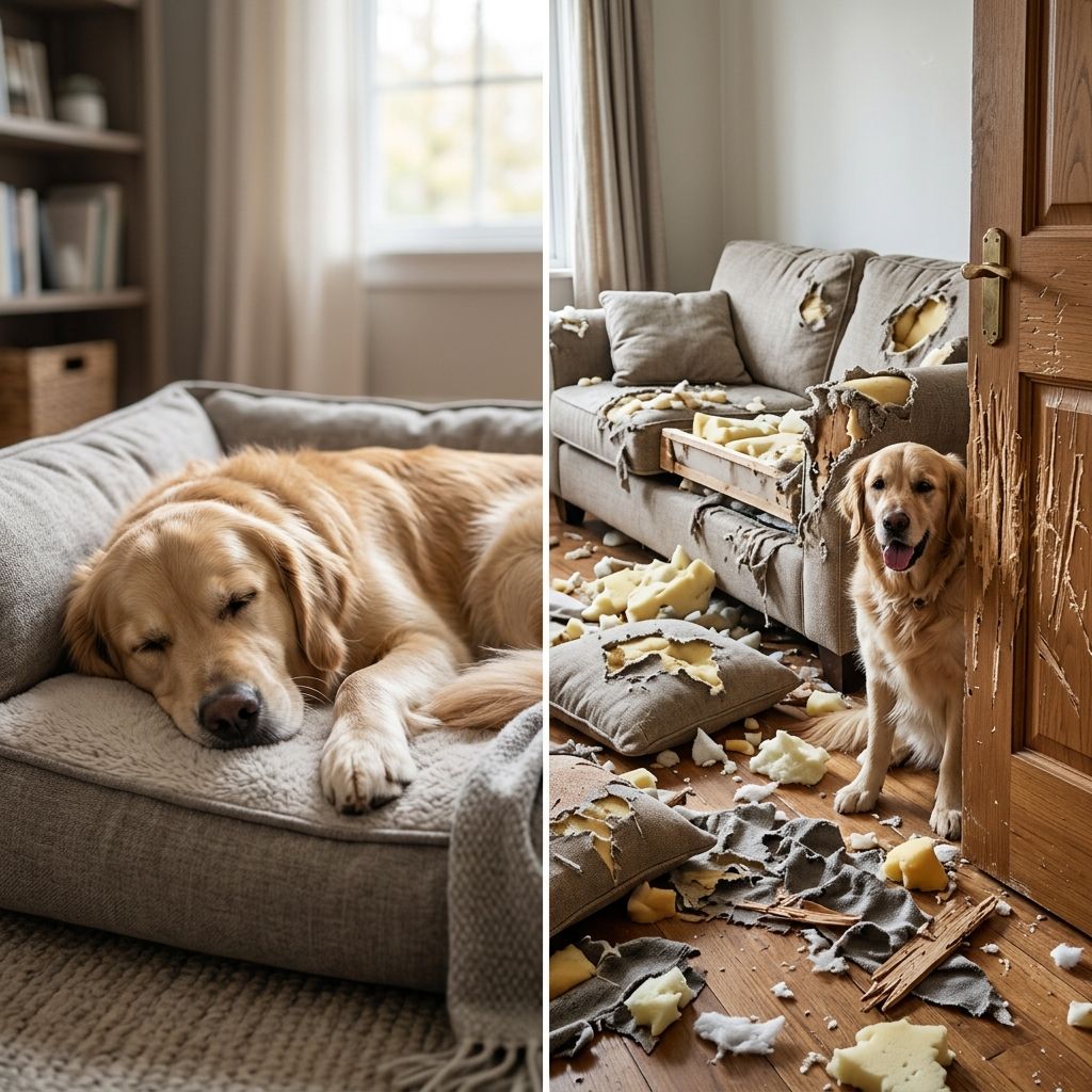 Recognizing the Signs — Is This Really Separation Anxiety? — detailed illustration for dog owners