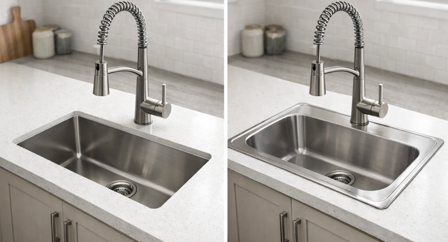 Undermount vs Drop-In Sink: Which Suits Your Counter - Green Ladder Contractors, Red Deer and Central Alberta