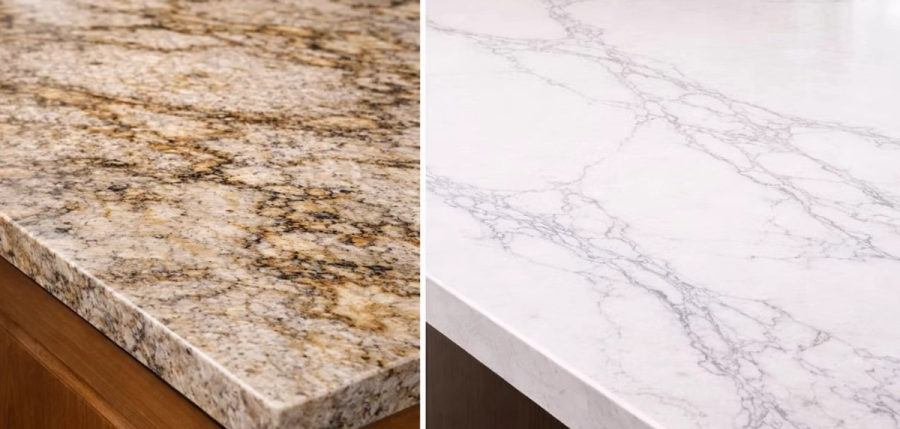 Quartz vs Granite Countertops for Alberta Kitchens - Green Ladder Contractors, Red Deer and Central Alberta