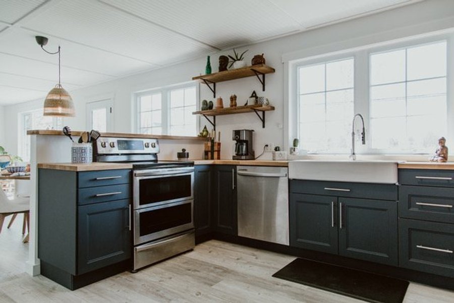 Moving Plumbing and Electrical in a Kitchen Reno - Green Ladder Contractors, Red Deer and Central Alberta