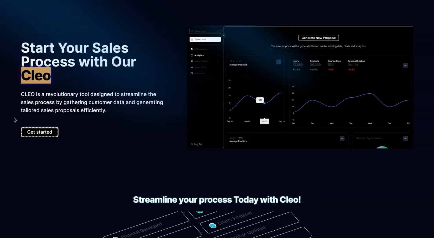 project image of CLEO - AI-Powered Sales Assistant