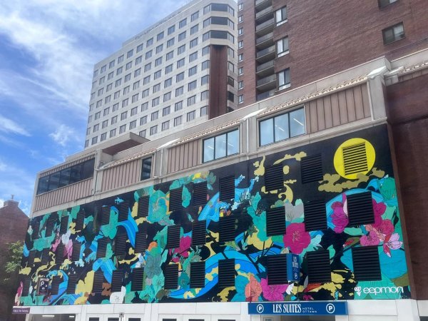 Mural artwork by Eepmon - Street art in Byward Market, Ottawa, Ontario