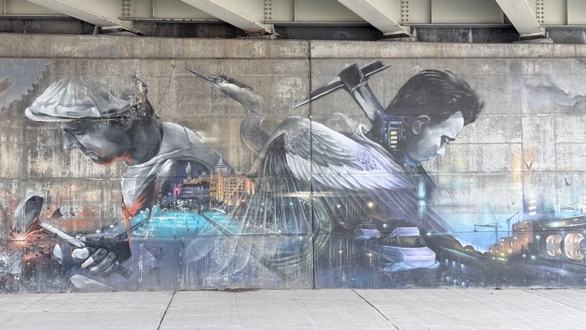 Urban street art in Byward Market, Ottawa - Mural photography