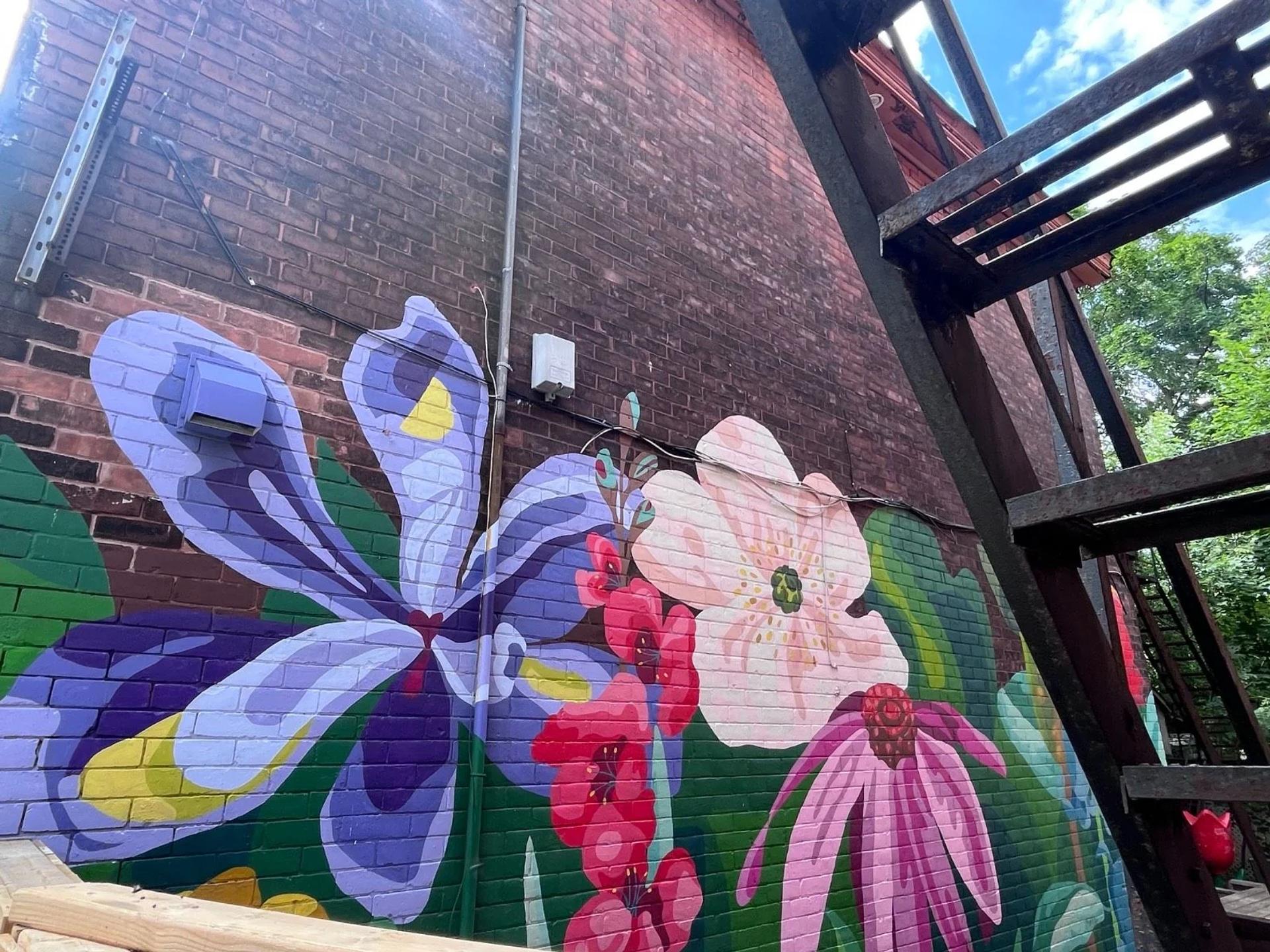 Mural artwork by Emilie Darlington - Street art in Centretown, Ottawa, Ontario