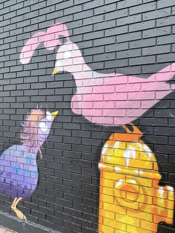 Pigeon People by Martin Freundorfe and others - Mural in Hintonburg, Ottawa, Ontario