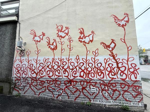 The Rooster Steakhouse 1961 - Street art mural in Centretown, Ottawa, Ontario