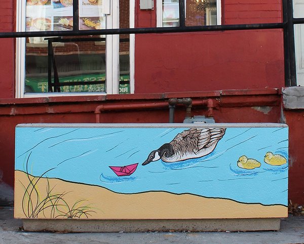 Decorative street planters by Maya Hum along Somerset Street West, Chinatown Ottawa