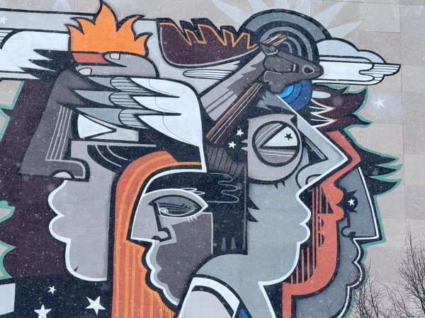 Simard Hall Mural by Fathima Mohiuddin - Street art mural in Byward Market, Ottawa, Ontario