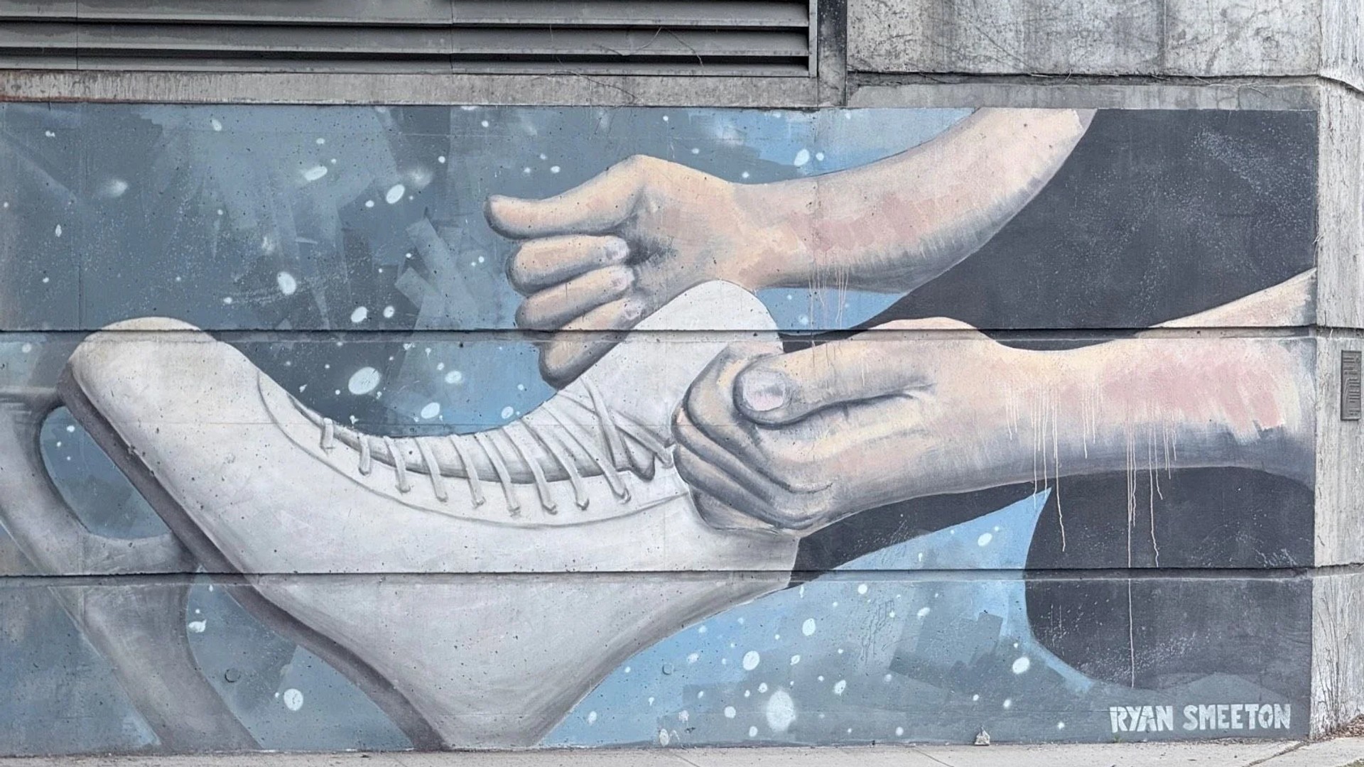 Mural artwork by Ryan Smeeton - Street art in Lowertown, Ottawa, Ontario