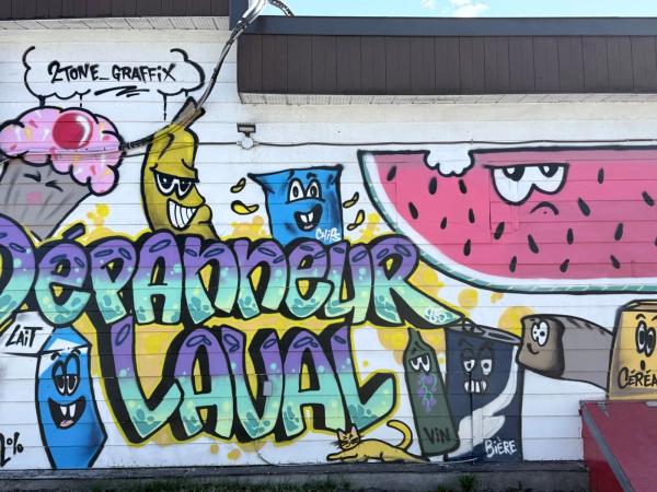 Public mural artwork in Hull, Ottawa - Street art scene