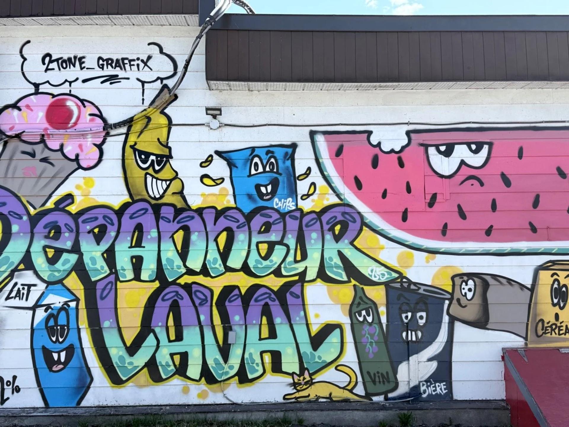 Public mural artwork in Hull, Ottawa - Street art scene