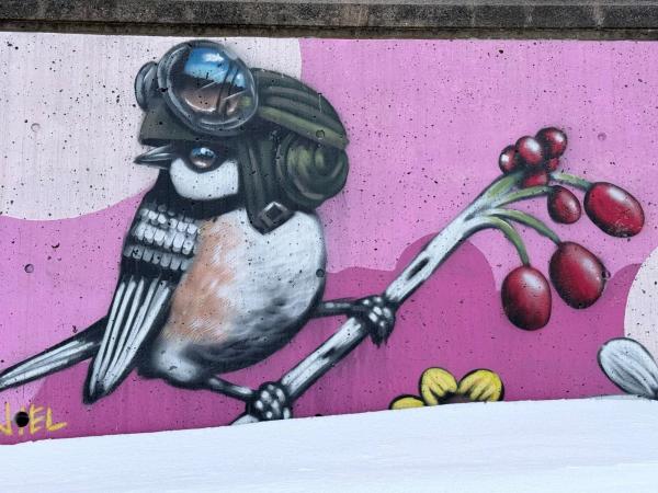 Mural artwork by Daniel Martelock - Street art in Byward Market, Ottawa, Ontario