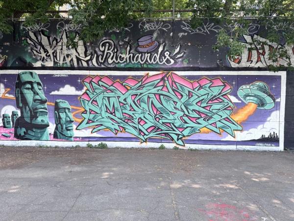Mural artwork by Mopes - Street art in Centretown, Ottawa, Ontario