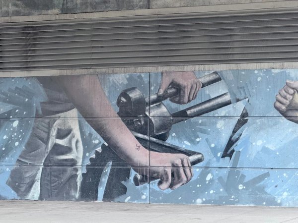 Mural artwork by Ryan Smeeton - Street art in Lowertown, Ottawa, Ontario