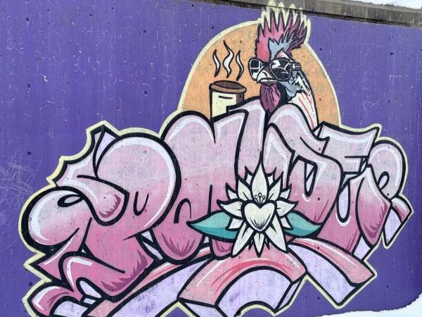 Mural artwork by Deks - Street art in Byward Market, Ottawa, Ontario