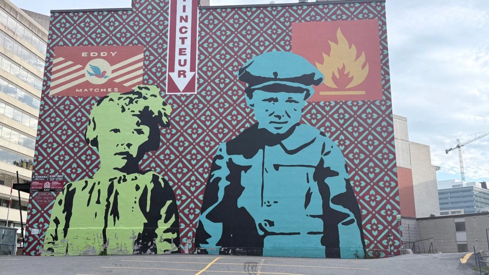 Traces by José Guénette - Street art mural in Hull, Ottawa, Ontario