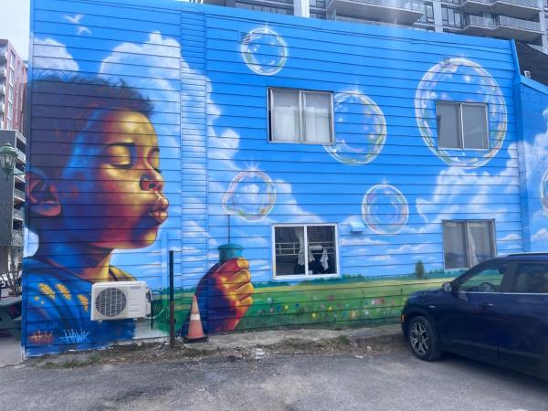 Mural artwork by Phil Landry - Street art in Hull, Ottawa, Ontario