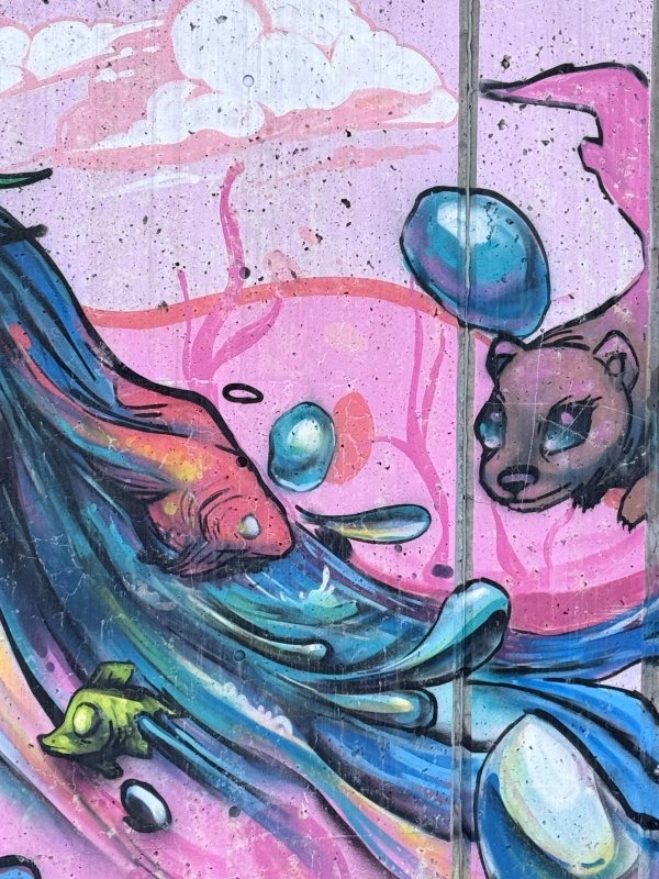 Mural artwork by Jimmy Baptiste - Street art in Byward Market, Ottawa, Ontario