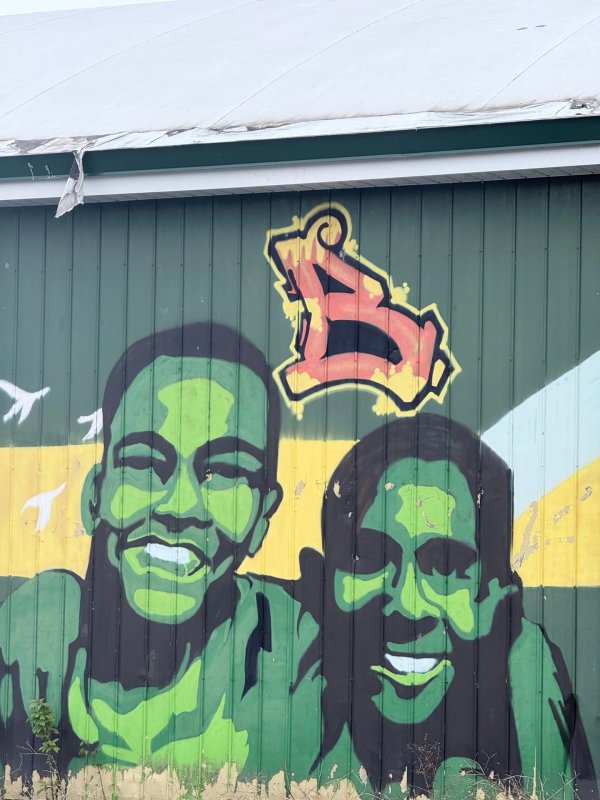 Public mural artwork in Westboro Beach, Ottawa - Street art scene