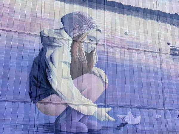 Au fil de l’eau by Marie-Rosa Szychowska - Street art mural in Aylmer, Ottawa, Ontario