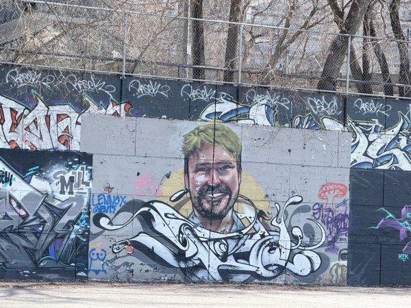 Legal Graffiti Wall / Tech Wall - Street art mural in Chinatown, Ottawa, Ontario