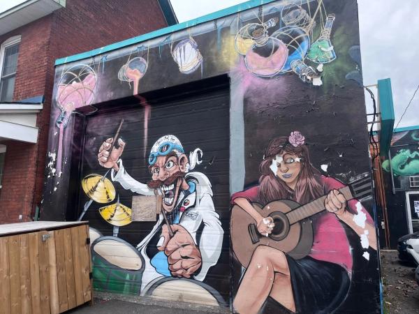 Vibrant street mural in Gatineau, Quebec - Public art