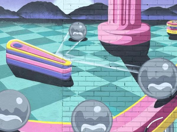 Mural artwork by Pat Buck - Street art in Rideau Gardens, Ottawa, Ontario