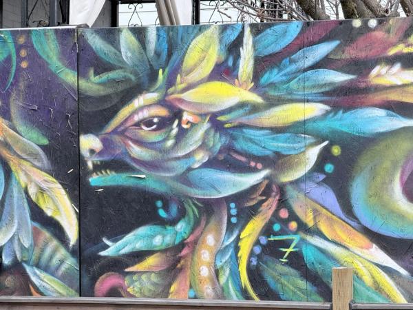 Mural artwork by Mique Michelle - Street art in Chinatown, Ottawa, Ontario