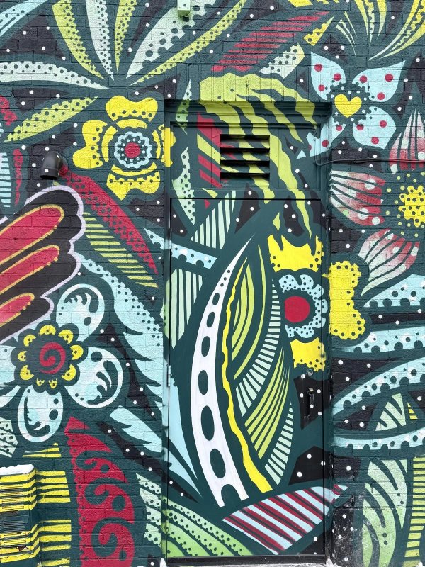 Public mural artwork in Rideau Gardens, Ottawa - Street art scene