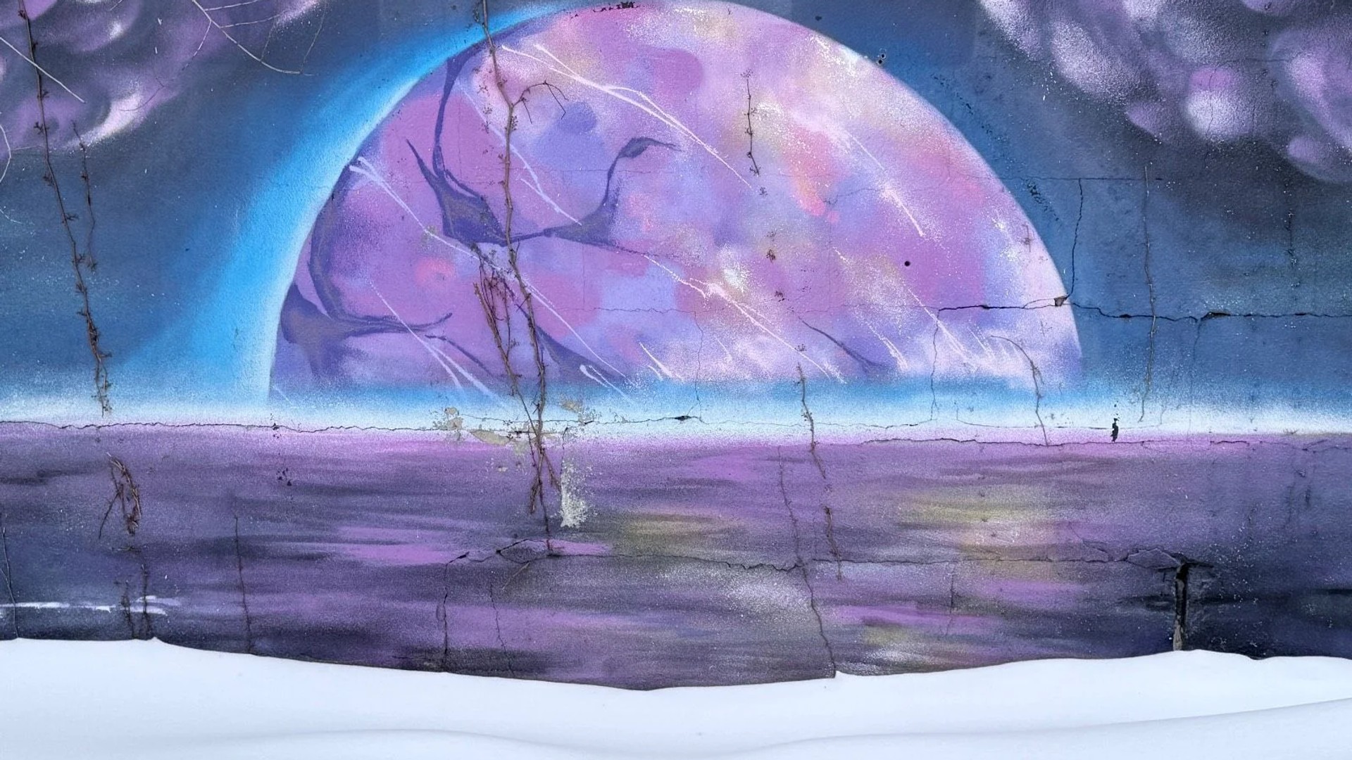 Public mural artwork in Rideau Gardens, Ottawa - Street art scene