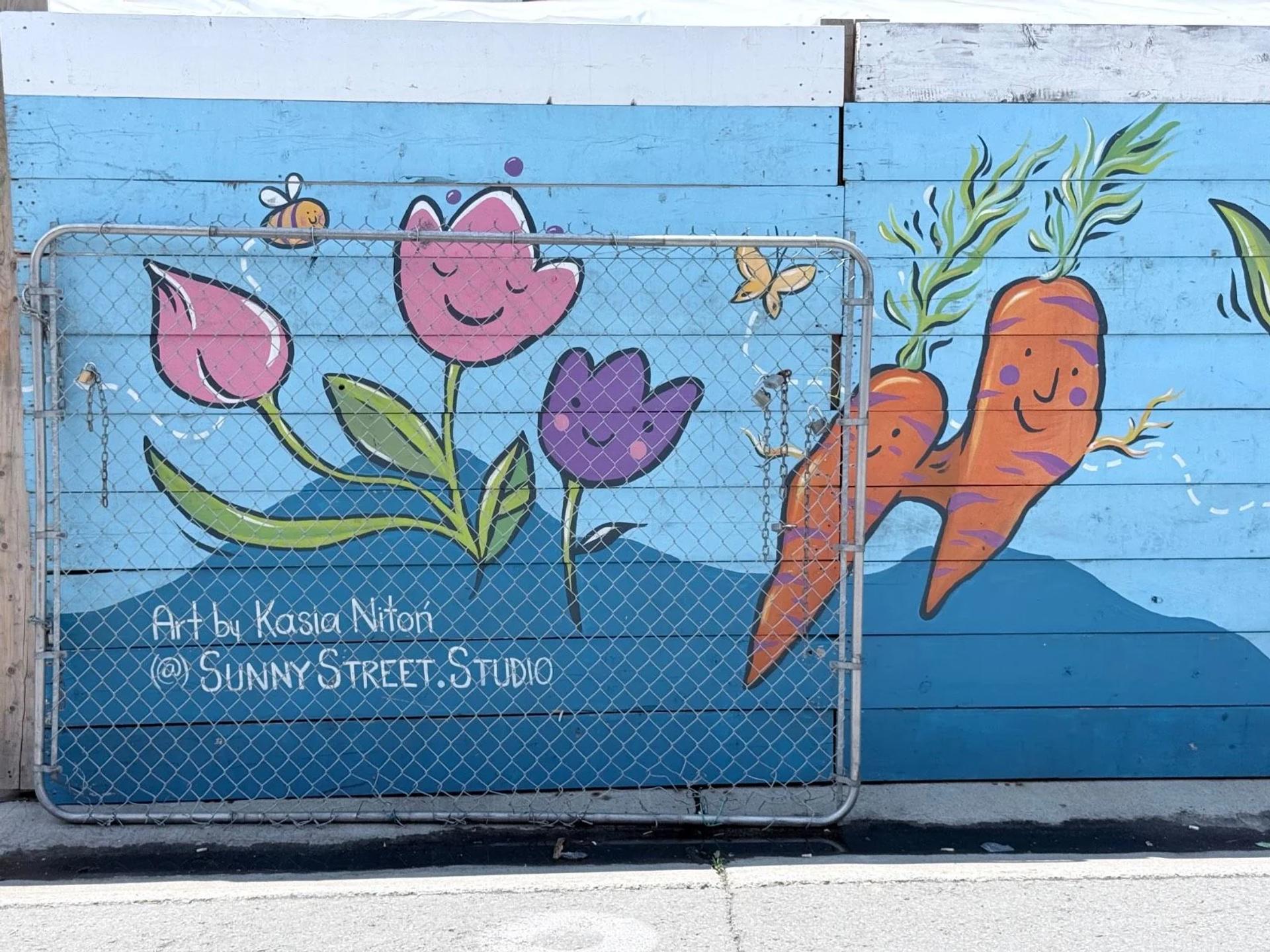 Mural artwork by Kasia Niton - Street art in Byward Market, Ottawa, Ontario