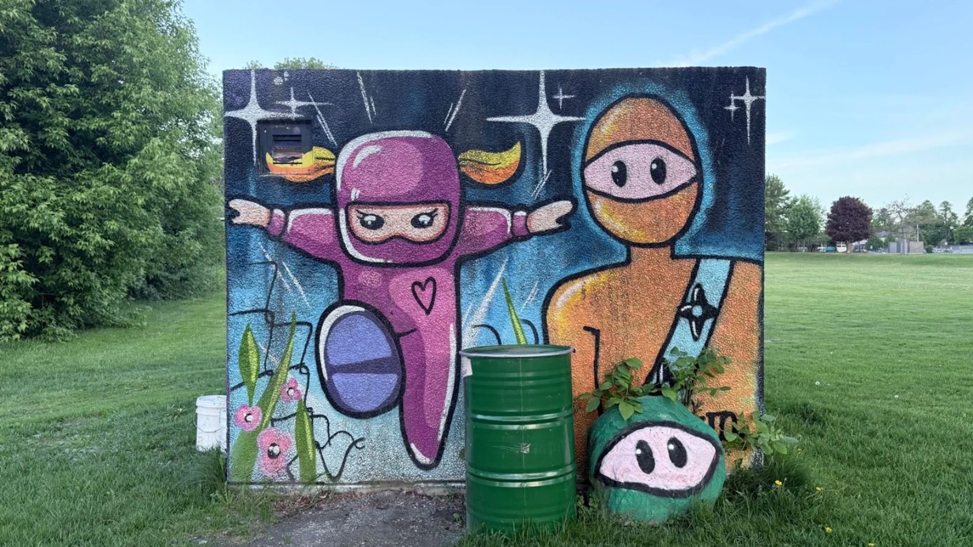 Street art mural in Lincoln Heights, Ottawa - Urban art photography