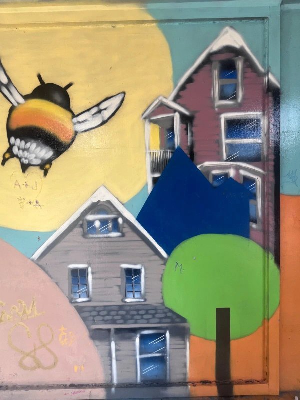 Street art mural in Golden Triangle, Ottawa - Urban art photography