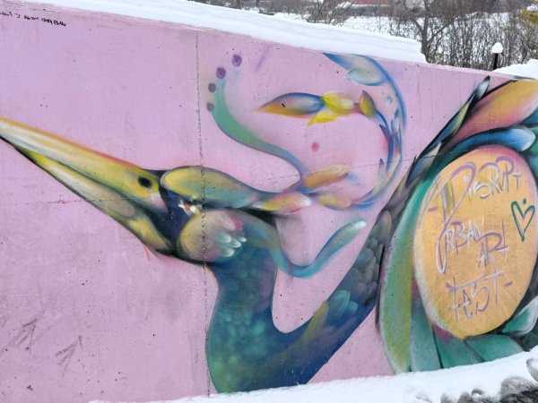 Mural artwork by Mique Michelle - Street art in Byward Market, Ottawa, Ontario