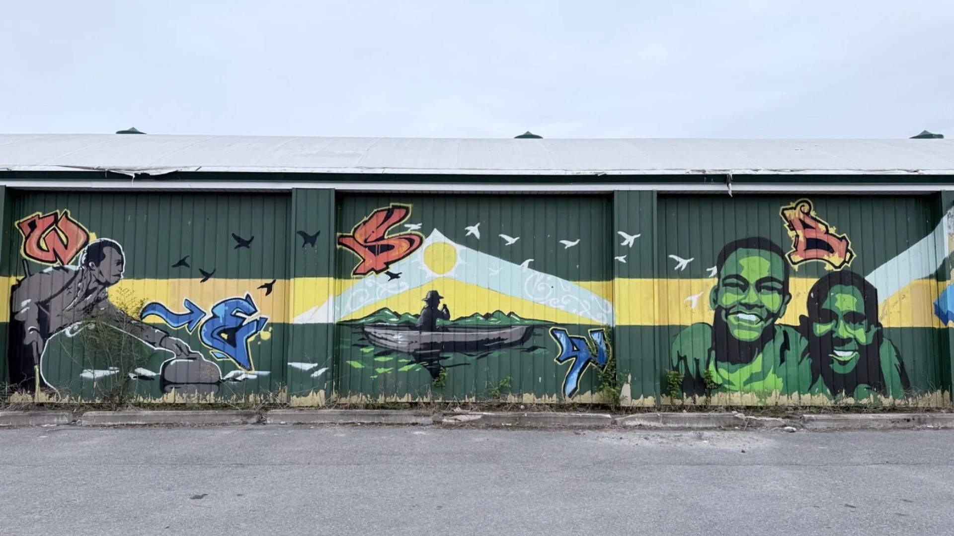 Public mural artwork in Westboro Beach, Ottawa - Street art scene