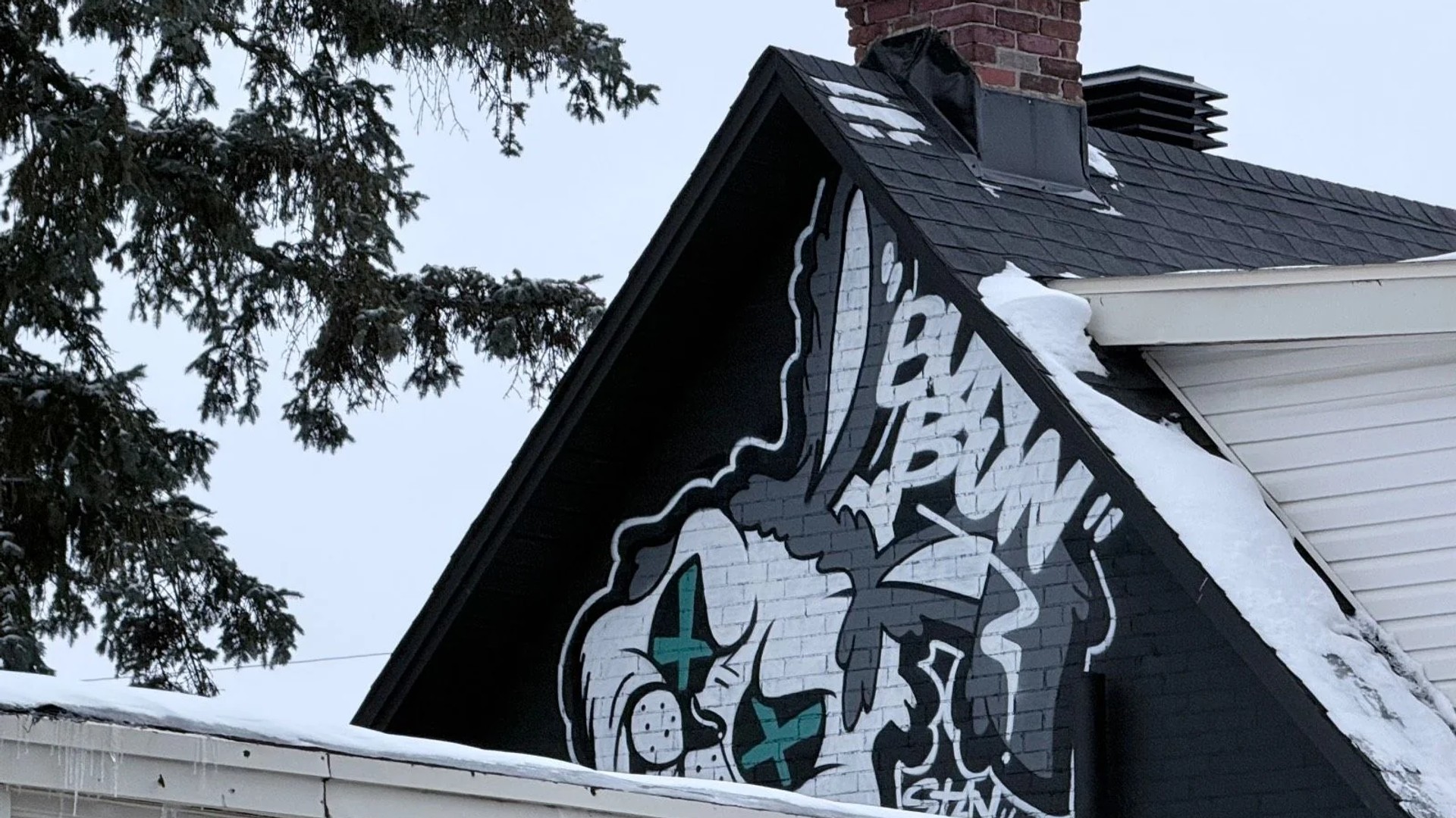 Street art mural in Hintonburg, Ottawa - Urban art photography