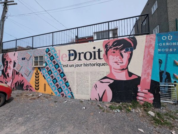 Parcelles de solidarité by COLLECTIF COCO-ALLUMETTES - Street art mural in Hull, Ottawa, Ontario