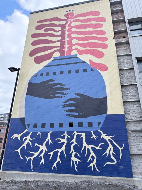Public mural artwork in Hull, Ottawa - Street art scene