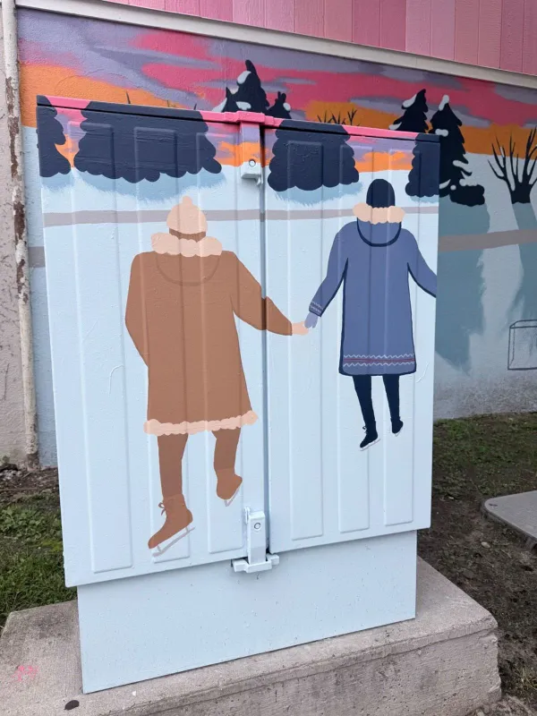 Chinese Aces Skate the Canal Bell Boxes by Tia Wong