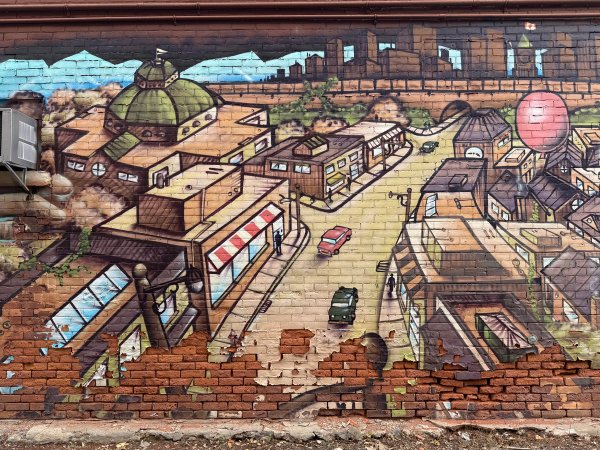 Flying Over street art mural photo 2