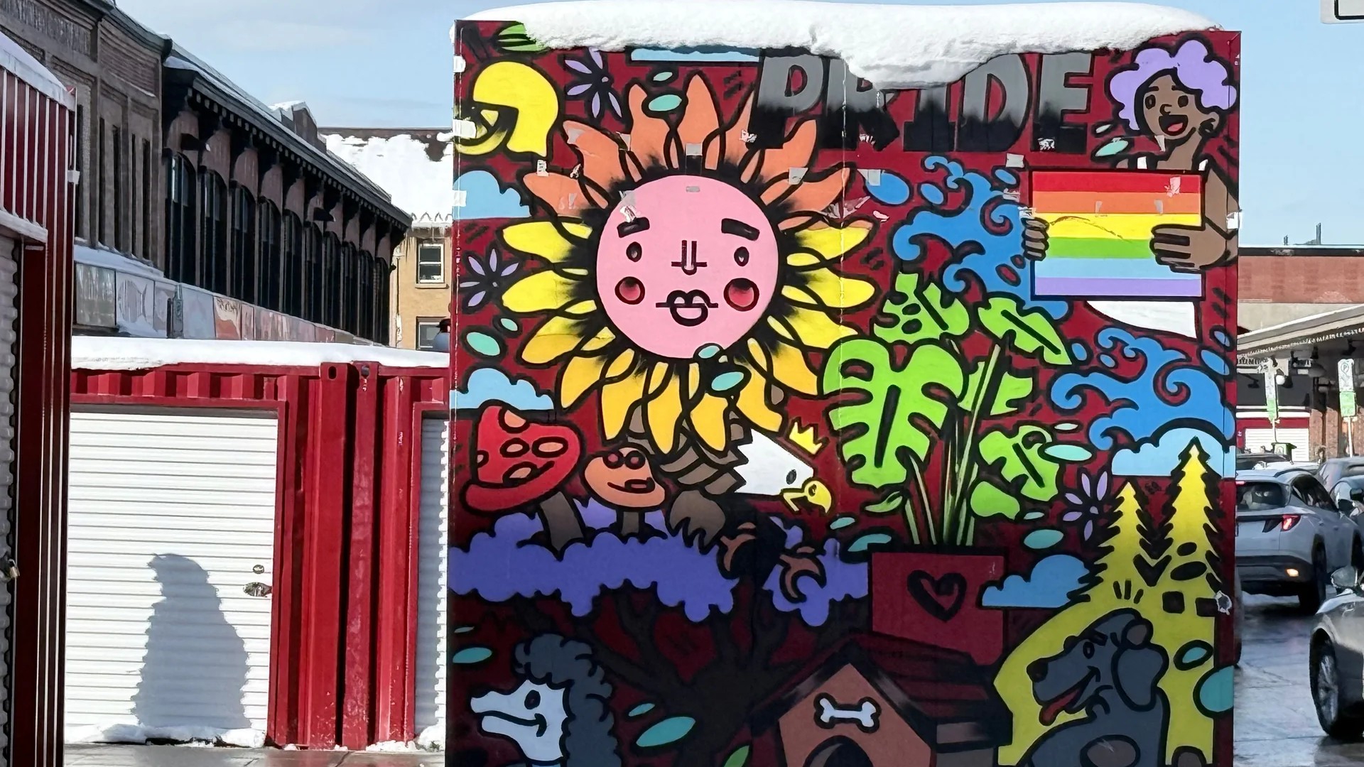 Mural artwork by Robert Lariviere (Falldown) - Street art in Byward Market, Ottawa, Ontario