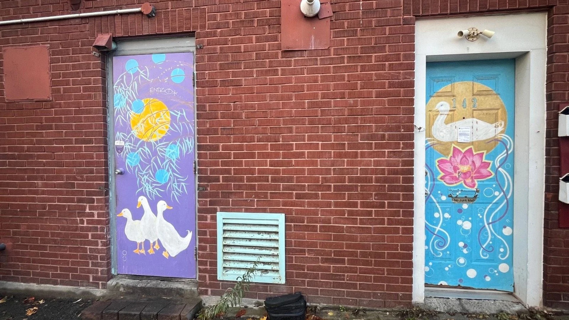 Public art installation in downtown Ottawa (Centretown), a colorful, large-scale mural enriching the urban landscape.