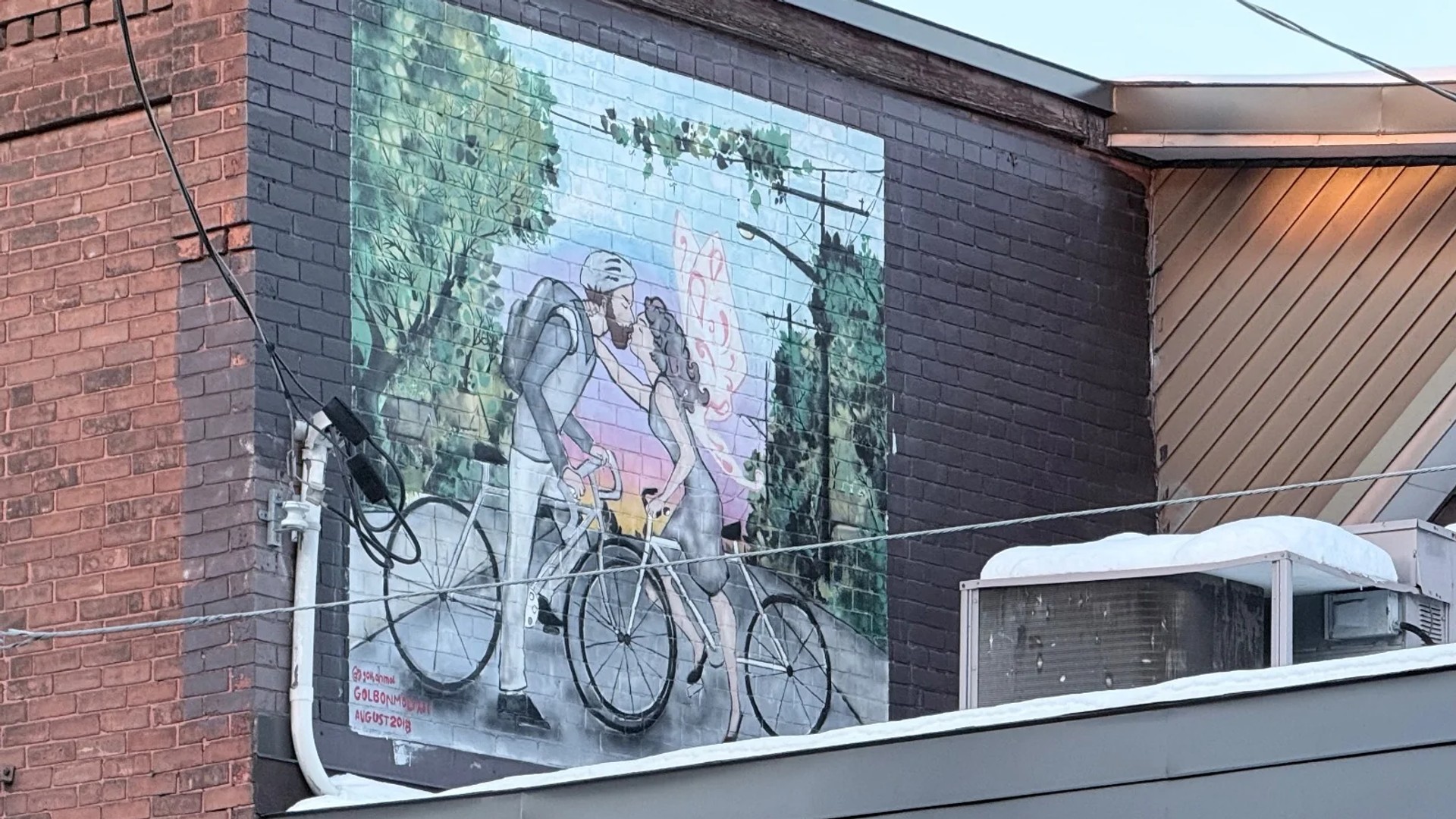 Redhead Republic by Golbon Motalji - Mural in The Glebe, Ontario