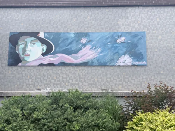 Mural by Marie-Rosa Szychowska at 35 Rue Leduc by Marie-Rosa Szychowska