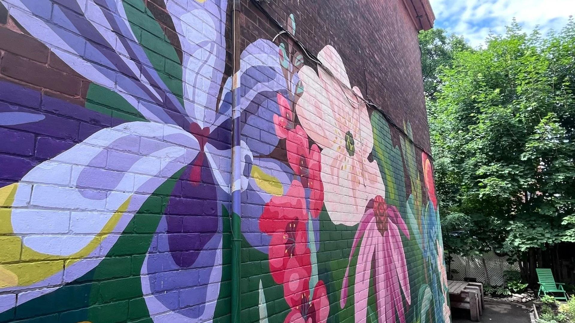 Mural artwork by Emilie Darlington - Street art in Centretown, Ottawa, Ontario