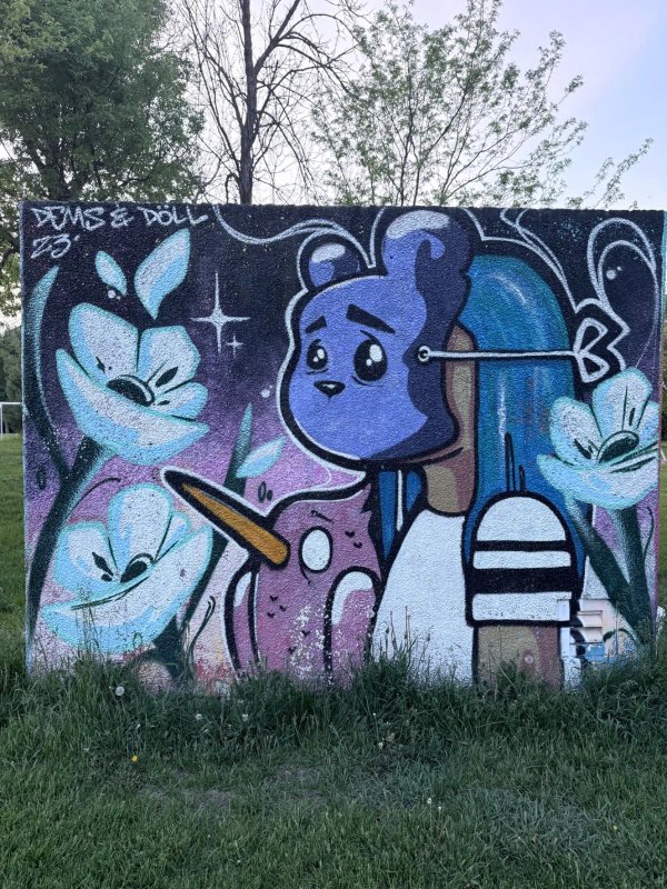 Mural artwork by Dems & Doll - Street art in Lincoln Heights, Ottawa, Ontario