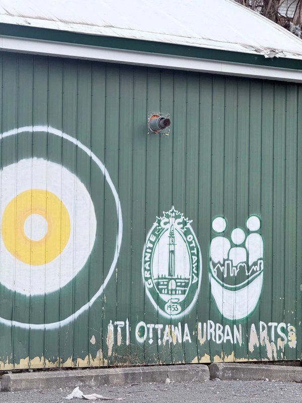 Public mural artwork in Westboro Beach, Ottawa - Street art scene